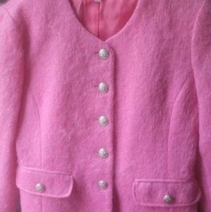 Harris/Wallace Pink Mohair Blazer